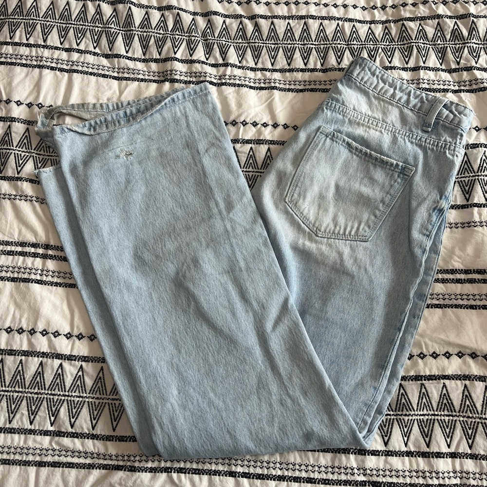 Women's Straight Light Blue Denim Jeans